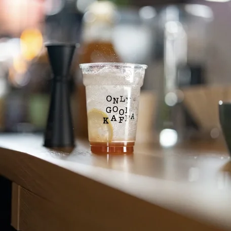 dizajnové plastové poháre s potlačou | only good kaffa | takeawaycup.com
